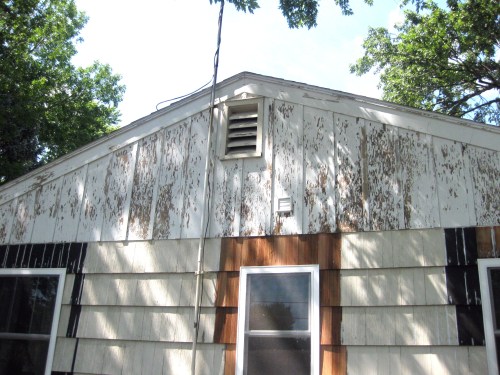 Pressure Washed South Gable