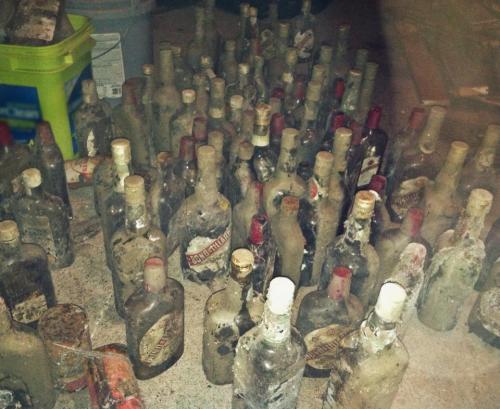 140423 Bottles from Crawl Space
