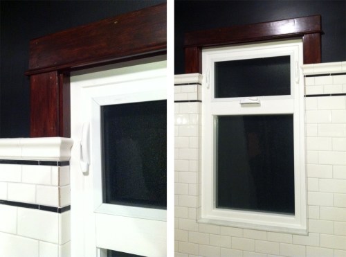 bath window trim rough